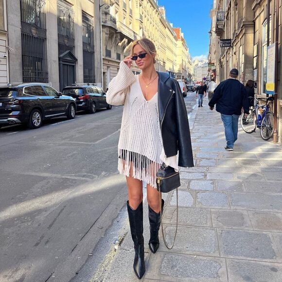 H&M Limited Fringe Sweater Oversized - Picture 3 of 13